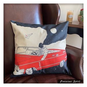 Space astronaut in convertible art pillow cover